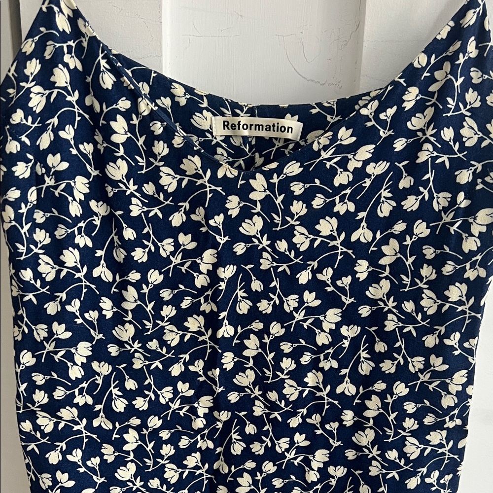 Reformation Midnight Blue Floral Maxi Dress - Picture 2 of 5